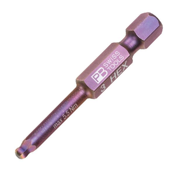 日本正規品 PBスイスツールズ ボールポイントビット 3mm 六角穴用 全長50mm (E6.212/3)