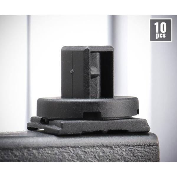 スピンロックソケットホルダーシリーズ用のクリップ。レールは各サイズ共通なのでお好みにカスタマイズ可能。対応ソケットホルダー：68256、68257、68261、68262、68266、68267。【仕様】差込角（SQ）：3/8材質：PAクリ...