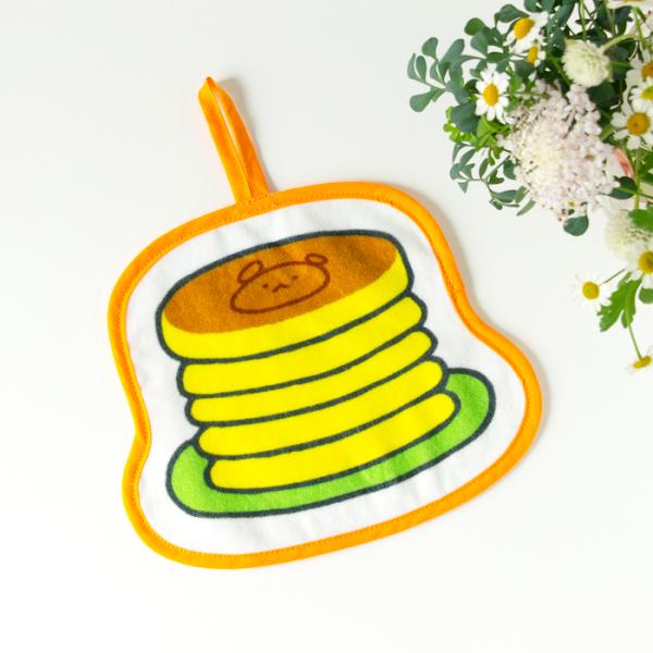 こぐまちゃん ループ付きダイカットタオル ホットケーキ こぐまちゃん しろくまちゃん ホットケーキ ほっとけーき グッズ