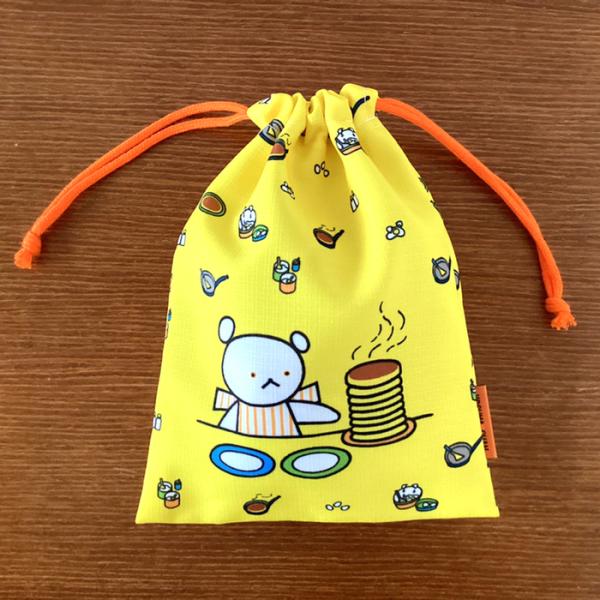 こぐまちゃん 巾着S イエロー わかやまけん しろくまちゃんのほっとけ