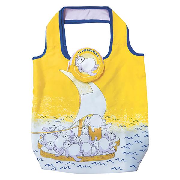 愉快なねこたちの冒険が大人気のロングセラー絵本「11ぴきのねこ」シリーズのポケッタブル仕様のエコバッグです。『11ぴきのねこ』のデザインで、表にはパンパンのおなかのねこたち、裏には綺麗に食べられたおさかなが！ポケッタブル仕様なので、簡単にコ...