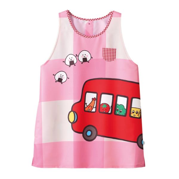 M〜L おべんとうバス エプロン 大きいなあ！ 絵本 グッズ 真珠まりこ