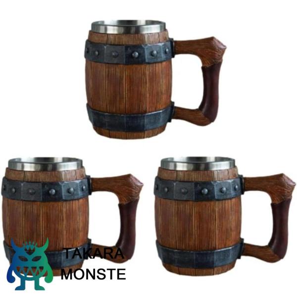 ??【抜群の安定性】：タンカードマグは比類のない安定性を誇り、変形することなく形状を維持し、抜群の安定性を誇ります。洗練された洗練されたデザインが、あなたの飲酒体験を新たな高みに引き上げます。??【錆びにくい】: ステンレススチール製の高品...