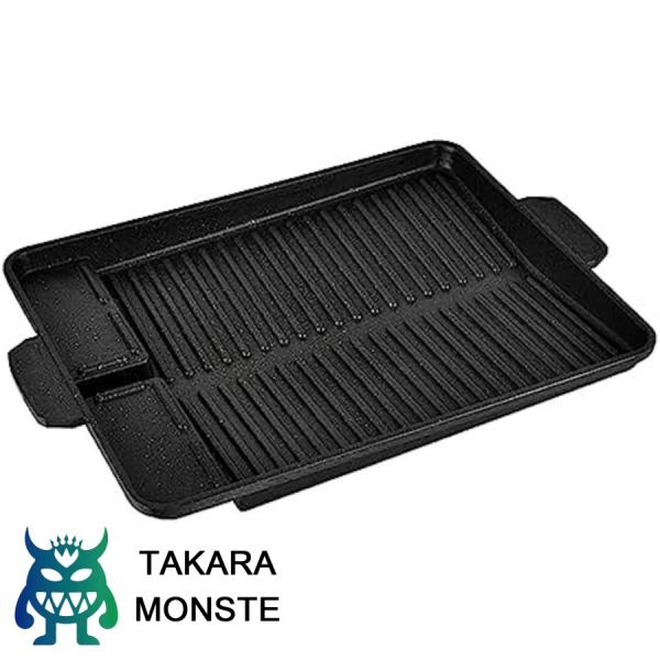 【素材の安全性】特別に厚みのある麦飯石、優れた非粘着効果、より健康的。 一体型の環境に優しいアルミダイカストディスクボディは強くて耐久性があります。【余分な油が落とせる】肉の余分な油がプレートの溝に沿って流れ落ち、油出口に集中するので、野菜...