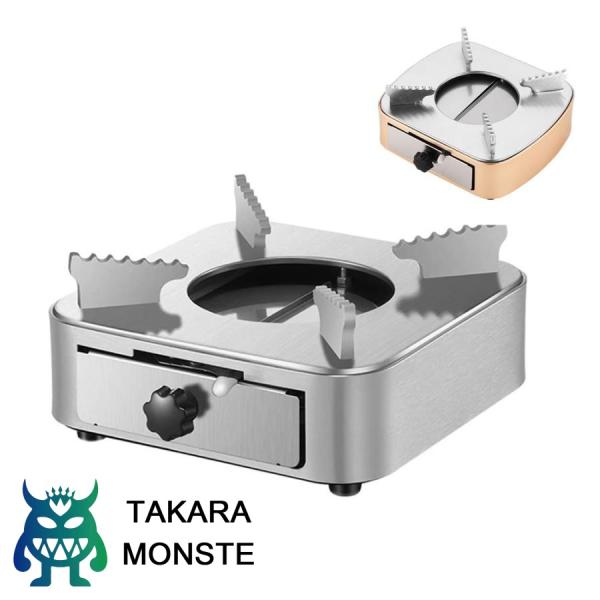 【仕様】サイズ：18×18×8cm材質: ステンレス鋼　重量: (約)670g【引き出し式・蓋】アルコールが燃焼する前に、ストーブをふたで直接覆うと、炎を消すことができます。引き出し式のデザインは、鍋を動かさなくても安全で便利です。【手軽に...