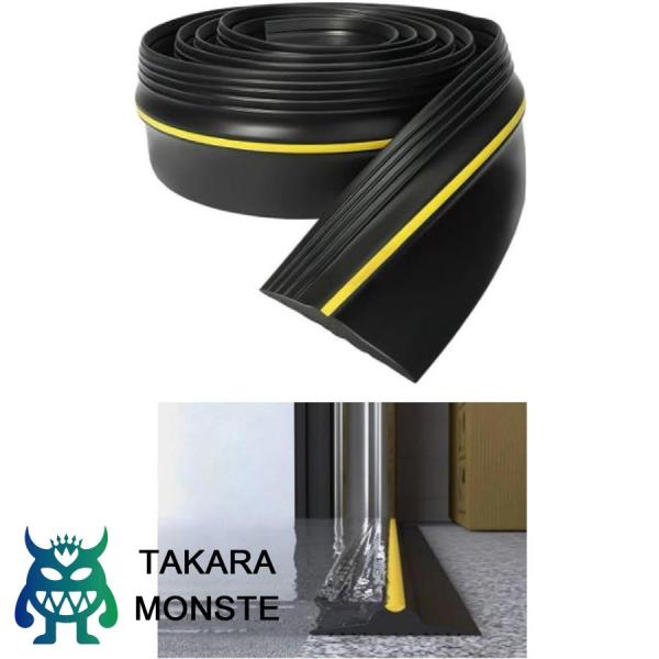 車庫 扉 ガレージ シャッター 等の地面に取り付けすることで、シャッター等が閉まったときにしっかりと密閉し隙間を無くすことで雨風、埃 等の侵入を防ぐゴムストリップです。高さ12mmの山なりデザインを採用することでより高いレベルの防塵、防水性...