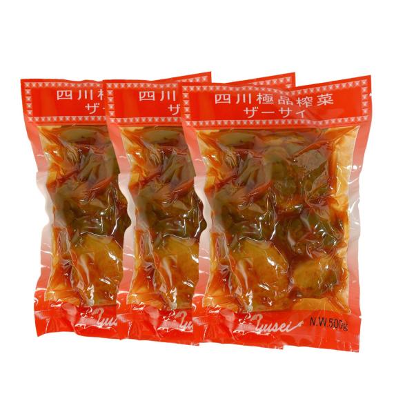原材料：ザーサイ、食塩、唐辛子保存方法：直射日光高温多湿を避け、常温で保存してください商品説明：ザーサイは四川省の特産物で中華料理には欠かせない中国の漬物です。 芥子菜の一種がこぶ状に肥大したものを唐辛子・香辛料などと一緒に甕に漬け込んで作...