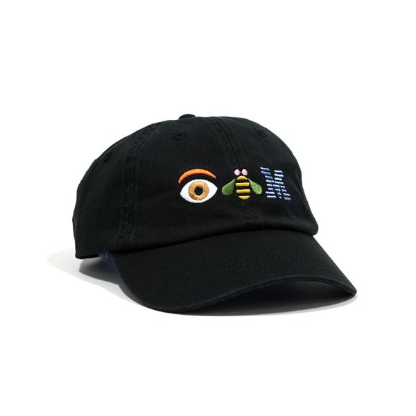 【希少】IBM Eye Bee M キャップ 黒 ポール・ランド テック　企業 IBM IBM / Eye-Bee-M Cap - Black オフィシャル ロゴキャップ ブラック