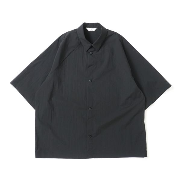 STILL BY HAND コットンナイロン半袖シャツ ink black 50 STILL BY HAND コットンナイロン半袖シャツ ink black 50 - メルカリ