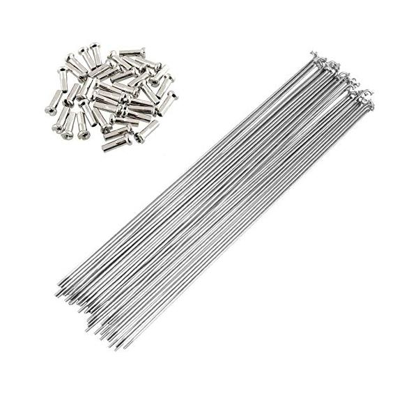 ※併売のため、在庫切れの際はご了承ください。発送委託により倉庫業者がお届けする場合がございます※材質：高品質のステンレススチール仕様：14g　ベンド直径：2mmパッケージには含まれています：36xスポークと36x銅キャップ自転車のリムとハブ...