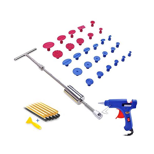 Manelord デントリペアツール 車へこみ修理 Tバー スライドハンマー 引っ張り工具 板金工具 DIY修理工具