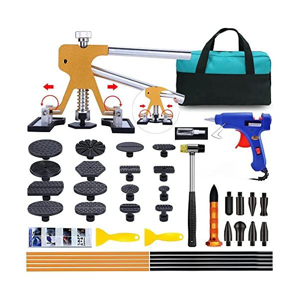※併売のため、在庫切れの際はご了承ください。発送委託により倉庫業者がお届けする場合がございます※【42セット内容】最新改良版デントリフターｘ1、タブｘ16、グルースティック（0.7*23cm）ｘ10、ゴムハンマー(hammer)ｘ1、ノック...