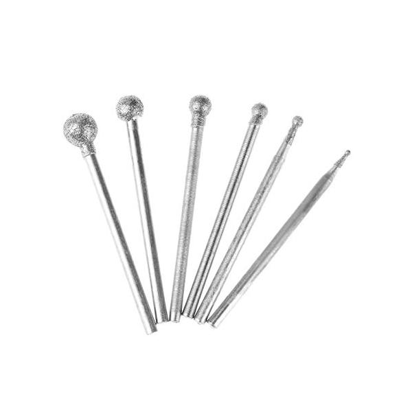 ※併売のため、在庫切れの際はご了承ください。発送委託により倉庫業者がお届けする場合がございます※製品名：ダイヤモンド 研磨ヘッド 素材：ダイヤモンド+金属仕様：シャンク径：2.35mm（0.1インチ）。 ヘッド径：1/2/3/4/5/6mm...