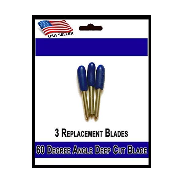 ※併売のため、在庫切れの際はご了承ください。発送委託により倉庫業者がお届けする場合がございます※60度の深いカット超硬合金ブレード。 3のパックブリッジ、私たちカッター、のクリカット、のクリカット進化スタイルのマシンのための3枚のブレード金...