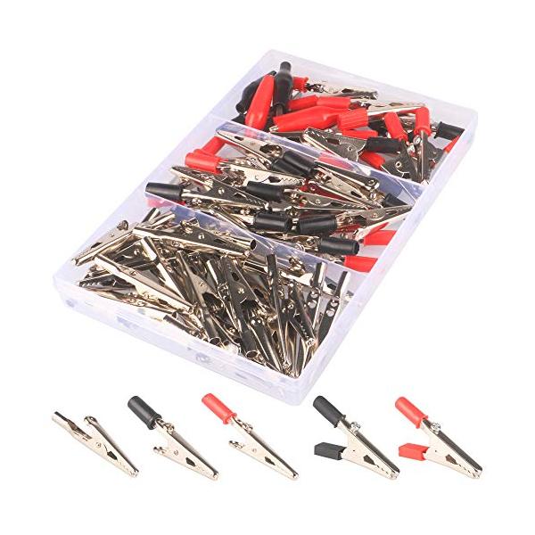 ※併売のため、在庫切れの際はご了承ください。発送委託により倉庫業者がお届けする場合がございます※ワニ口クリップ：これらのワニ口クリップは、防錆性および耐腐食性、抗酸化性で、長期間使用しても非常に耐久性があります。区別しやすい赤黒のプラスチッ...