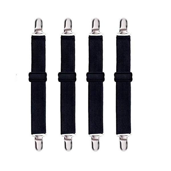 ※併売のため、在庫切れの際はご了承ください。発送委託により倉庫業者がお届けする場合がございます※【サイズ】シーツクリップ最短状態約26×2.5cm 調整長さサイズ：48×2.5cm 伸ばしサイズ：90×2.5cm【布団クリップ材質】高品質の...