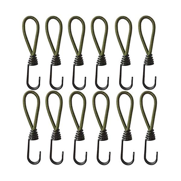 ※併売のため、在庫切れの際はご了承ください。発送委託により倉庫業者がお届けする場合がございます※【パッケージ内容】張綱ストレッチコード12本入【サイズ（約）】15x0.6cm 重量：22g/本【ツインフック】キャップフックではなく、ツインフ...