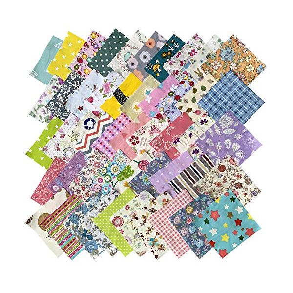 ※併売のため、在庫切れの際はご了承ください。発送委託により倉庫業者がお届けする場合がございます※素材：100％綿 プリント生地　ランダム100枚/200枚セット サイズ：15 x 15cm / 10 x 10cmオシャレな花柄と艶やかな色合...