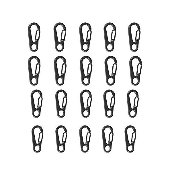 ※併売のため、在庫切れの際はご了承ください。発送委託により倉庫業者がお届けする場合がございます※【パッケージ】20個セットカラビナ。材質：合金。【サイズ】約長3cm、穴径0.5cm、横幅最大1cm。【メリット】表面はなめらかで，使い心地抜群...