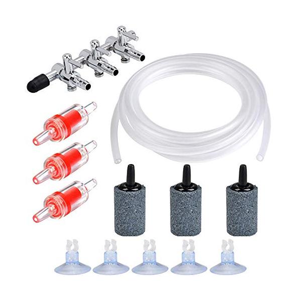 ※併売のため、在庫切れの際はご了承ください。発送委託により倉庫業者がお届けする場合がございます※★ 水槽用品セット：エアチューブ 3分岐，酸素 チューブ 外径5.5mm 内径4mm (5m)，逆流防止弁 3 個，水槽吸盤 5 個，44mm ...