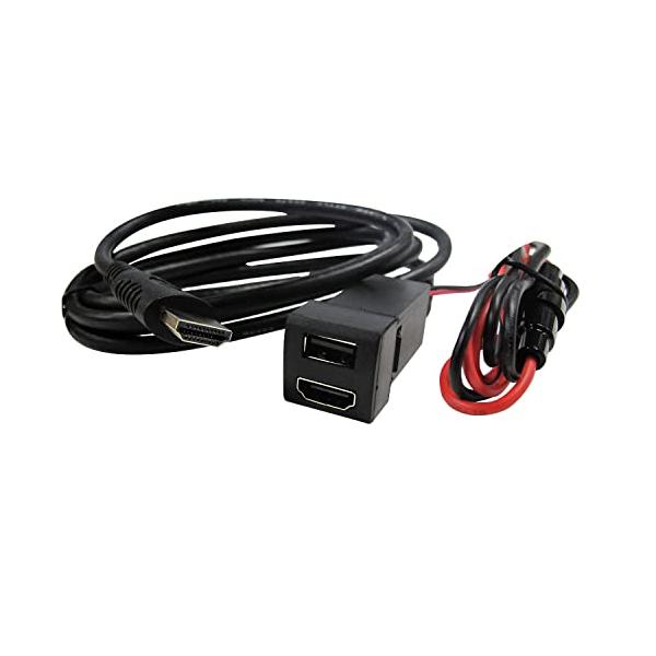 ※併売のため、在庫切れの際はご了承ください。発送委託により倉庫業者がお届けする場合がございます※トヨタ/ダイハツ車汎用(cタイプ)『hdmi+usb充電ポート増設キット』オプション装備用のスイッチホールにジャストフィット★usbポート搭載 ...