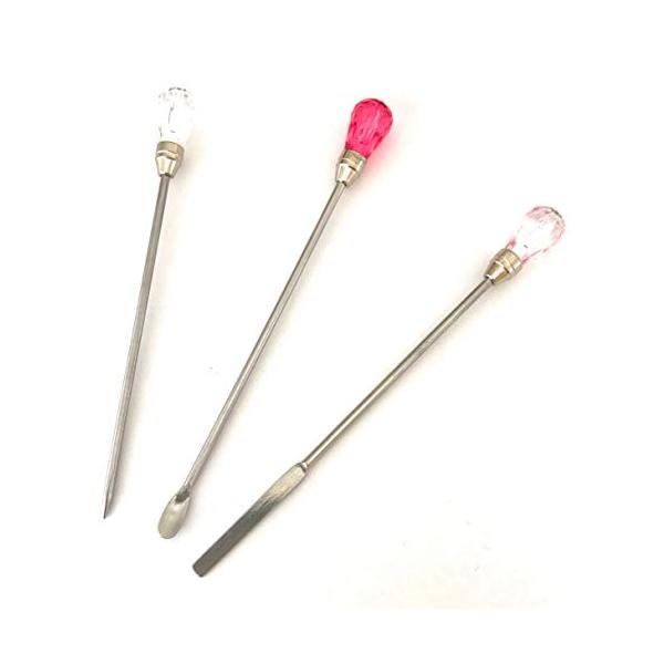 ※併売のため、在庫切れの際はご了承ください。発送委託により倉庫業者がお届けする場合がございます※スティック型：全長94mmヘラ型：全長105mmスプーン型：全長90mm/スプーン部分10×4mmカラー：スティック型クリア、ヘラ型クリアピンク...