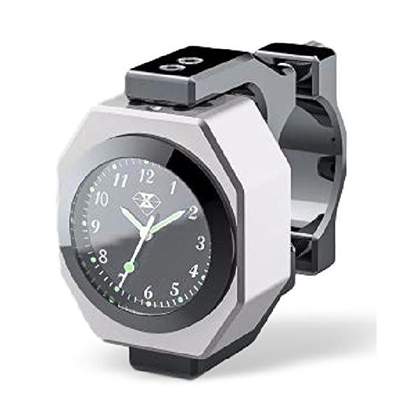 ※併売のため、在庫切れの際はご了承ください。発送委託により倉庫業者がお届けする場合がございます※時計本体を回転させると、温度計に早変わり。オシャレなリバーシブル・クロック・銀（シルバー）約22〜28ｍｍのハンドルに装着可能。日本語 取り付け...