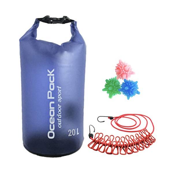 ※併売のため、在庫切れの際はご了承ください。発送委託により倉庫業者がお届けする場合がございます※旅先やアウトドアで面倒な洗濯がまとめて簡単に出来る！お役立ちの洗濯防水バッグ、洗濯ボール、洗濯バサミ付きロープの3点セットです。これがあれば洗濯...