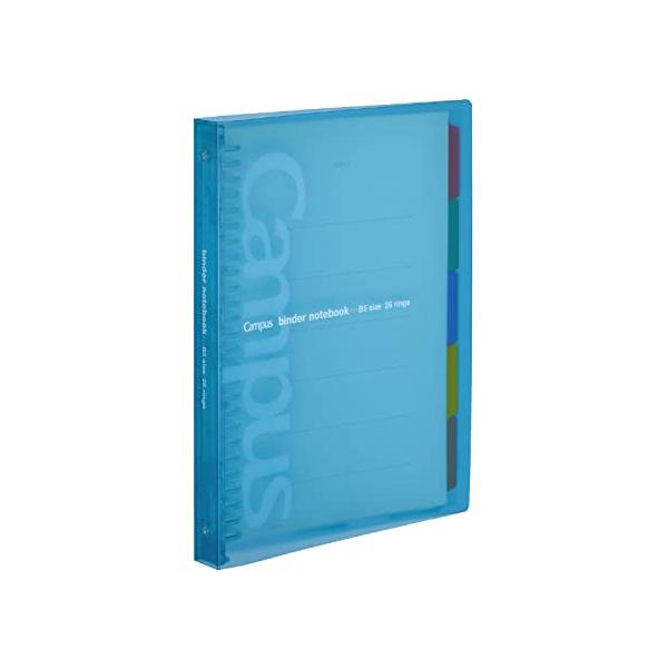 ※併売のため、在庫切れの際はご了承ください。発送委託により倉庫業者がお届けする場合がございます※色:水色穴数:26穴サイズ:B5-S最大収容枚数:100枚セット内容:中紙10枚・ラミネート見出し用紙5枚・クリヤーポケット1枚