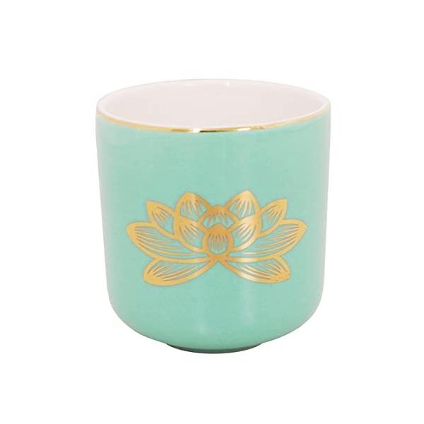 ※併売のため、在庫切れの際はご了承ください。発送委託により倉庫業者がお届けする場合がございます※マルエス 御仏具 青磁上金ハス湯呑 1.6寸 10T088 ブルー