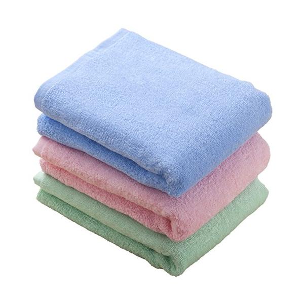 ※併売のため、在庫切れの際はご了承ください。発送委託により倉庫業者がお届けする場合がございます※【ミニバスタオル3枚セット】サイズ:約50×100cm素材:綿100%生産国:中国重量:約140gカラー:ピンク、ブルー、グリーン(各1枚)