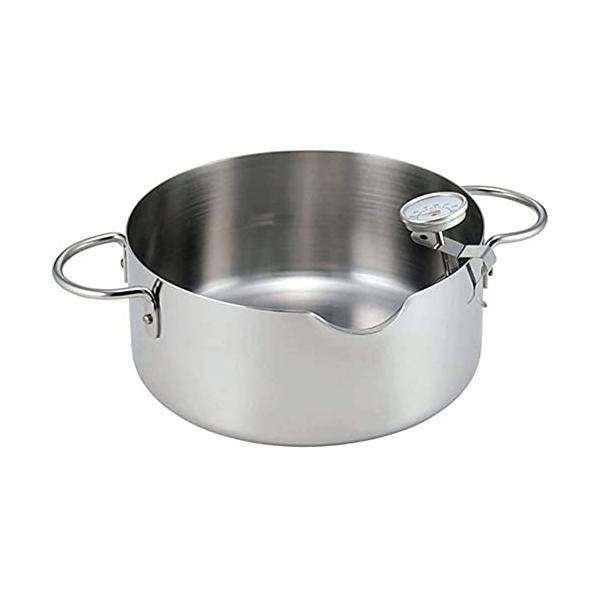 ※併売のため、在庫切れの際はご了承ください。発送委託により倉庫業者がお届けする場合がございます※サイズ:約幅28.5×奥行21.3×高さ9cm素材・材質:本体/18-0ステンレス、ハンドル/18-0ステンレス生産国:日本対応熱源:ガスコンロ...