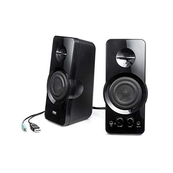 他サイト： サンワダイレクト PC スピーカー 高出力36W USB電源 3.5mmステレオミニジャック接続 ヘッドホン対応 低音調整 400-SP082の商品画像