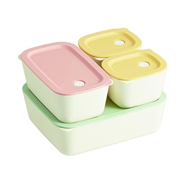 スケーター システムコンテナ ランチボックス 3サイズセット 4P ベーシック 日本製 LBST4S-A