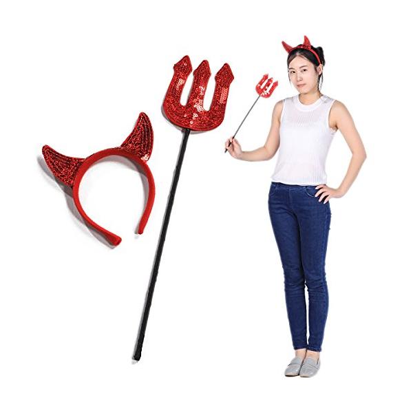 ※併売のため、在庫切れの際はご了承ください。発送委託により倉庫業者がお届けする場合がございます※セット内容：カチューシャ、ミニフォークサイズ：ステッキ(約)45.4cm×8.8cm、カチューシャ(約)14cm×12cm素材：ポリエステル、P...