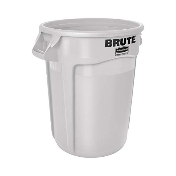 ラバーメイド(Rubbermaid) BRUTE 丸型コンテナ 121L (32ガロン) 白 フタなし