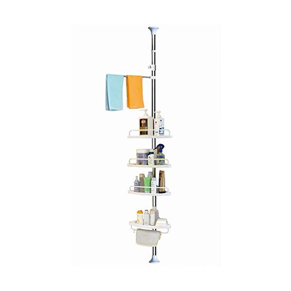 ※併売のため、在庫切れの際はご了承ください。発送委託により倉庫業者がお届けする場合がございます※本体サイズ（約）：W32.5×D20.5×H115?310cm材質：ステンレス巻きパイプ、PP、ABS重量（約）：2.3kg全部で4段＋タオルバ...