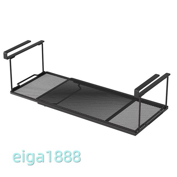 【長さ調節可能な伸縮式デザイン】吊り下げ棚は40?70cmの範囲で伸縮可能で、吊り戸棚 収納や吊り棚として様々な戸棚下収納ラックに対応。完全に伸ばしても底部の防離れ構造でしっかり固定されます【多目的利用で収納力アップ】キッチン下収納、クロー...