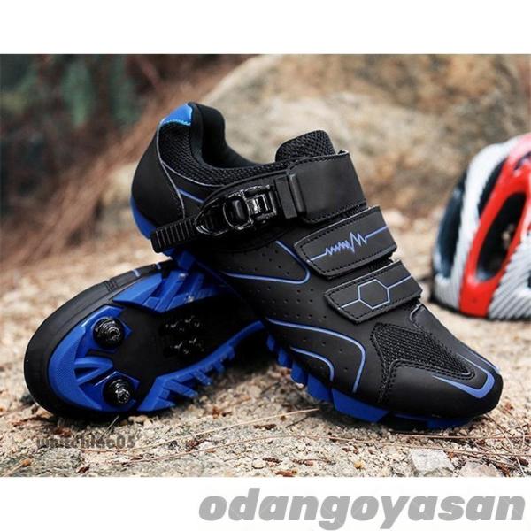 自転車シューズ　ビンディングシューズ サイクルシューズ SPD対応 クリート付き　通気性　メンズ ロードバイクシュ?ズ　マウンテンバイクシュ?ズ