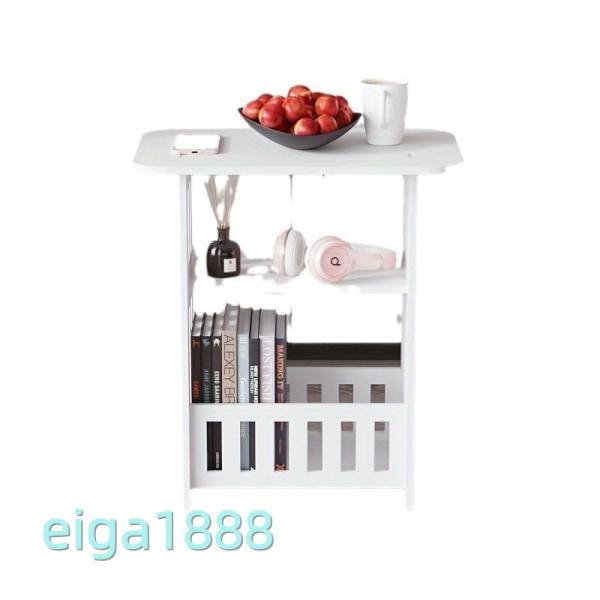 【空間利用の美学】場所を取らない、コーヒーを置くのにとても便利です。また下層の物置板も空間あり、しかも丈夫な布袋付き、、ハンディブック、新聞などいくつかの大きい物を収納することができます。【コンパクトなサイトテーブル】このサイトテーブルはス...