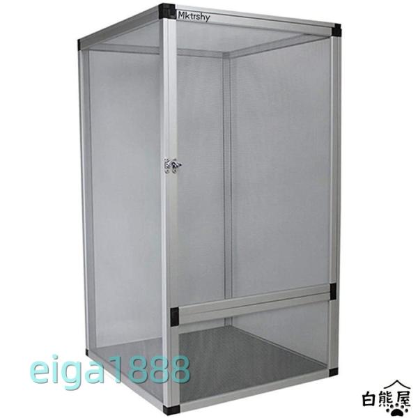 爬虫類 カメレオン ケージ、ペットハウスの無脊椎動物の生息地 生体換気良好飼育室 両生類 繁殖箱 合金フレーム 耐久性パノラマ虫かご