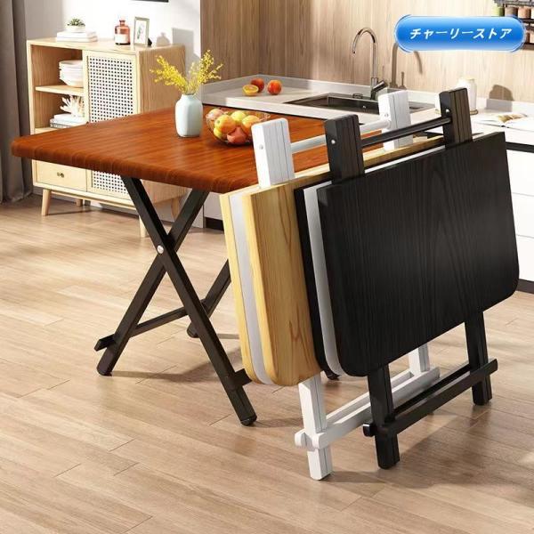 折りたたみテーブル ダイニングテーブル パソコンデスク 約100×60×74cm 折りたたみデスク 完成品 組立不要 作業台 食卓 リビングテーブル 軽い おしゃれ
