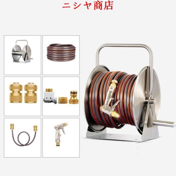 高品質の素材と付属品：水道管トラックはすべてステンレス鋼でできており、壁に取り付けられ、持ち運び可能な設計で、防錆、防食、および長寿命が可能です。 PVCホース：PVCソフトホース、3層の耐摩耗性と防爆性のある素材、耐久性があり、結び目がな...