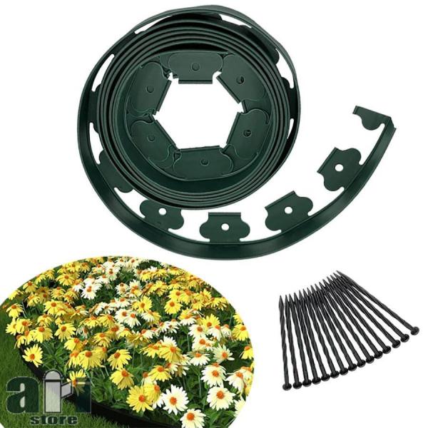 【仕様】プラスチック製＋プラスチック製アンカーボルト。【サイズ】高さが10cm、5cmあるので必要に応じて高低の花壇もつくれます、*3m/5m/10m選択可能（自由に裁断可能）。【色】グレー、グリーン、ブラウン、ブラック選択可能。高さが10...