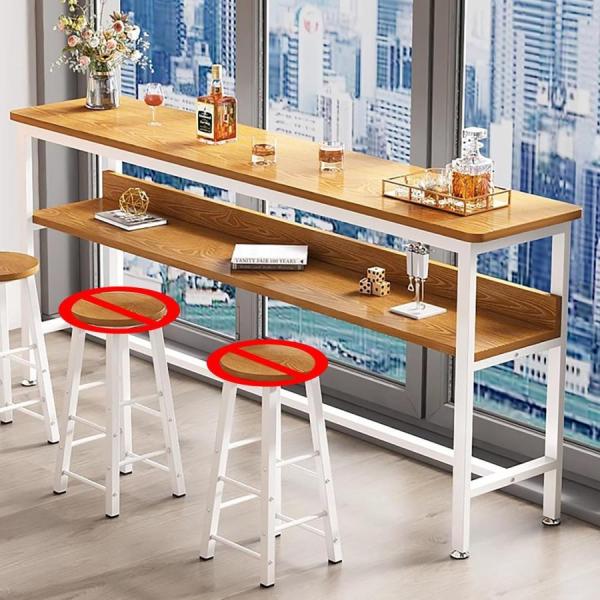 モダンで絶妙なデザイン：カウンターテーブルはシンプルでスタイリッシュなデザインを採用しており、シンプルなラインと滑らかな形状は、小さなアパートに非常に適した高品質のライフスタイルを象徴しています。立って使える高さ100cmのサイドテーブルで...