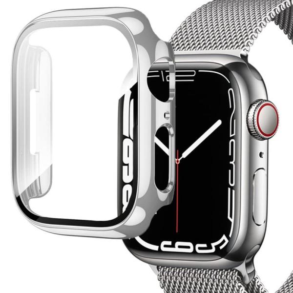 Apple Watch 45mm 45mm一体型ケース 光沢色　シルバー