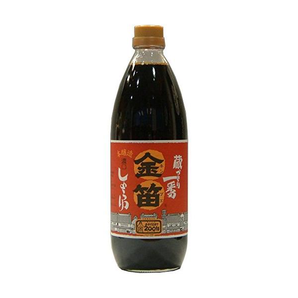 創健社 蔵作り一番金笛醤油ビン 1L