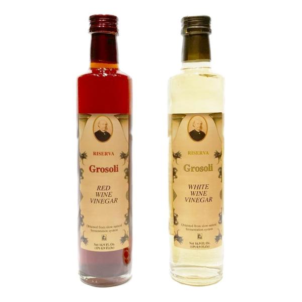 ワインビネガー 赤白セット 各500ml アドリアーノ グロソリ リゼルヴァ　イタリア
