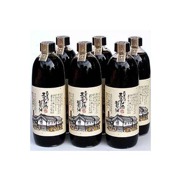九州大分産 完全無添加 三年完熟醤油500ｍｌ×6本セット