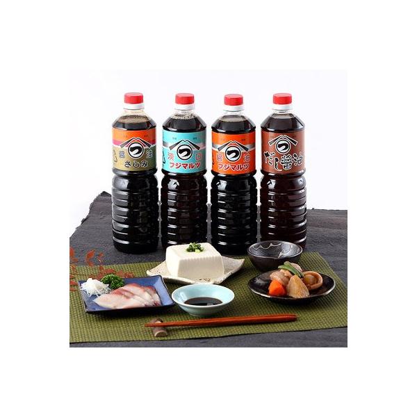 昔ながらの杉樽仕込み フジマルツ醤油5本セットＡ